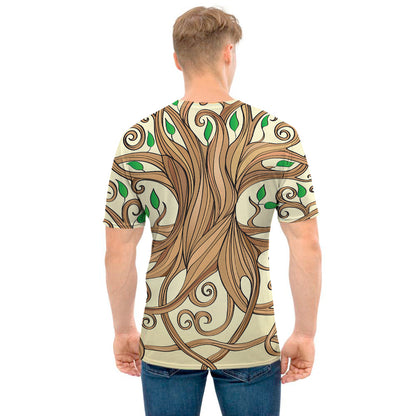 Tree Of Life Celtic Symbol Print Men's T-Shirt