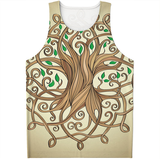 Tree Of Life Celtic Symbol Print Men's Tank Top