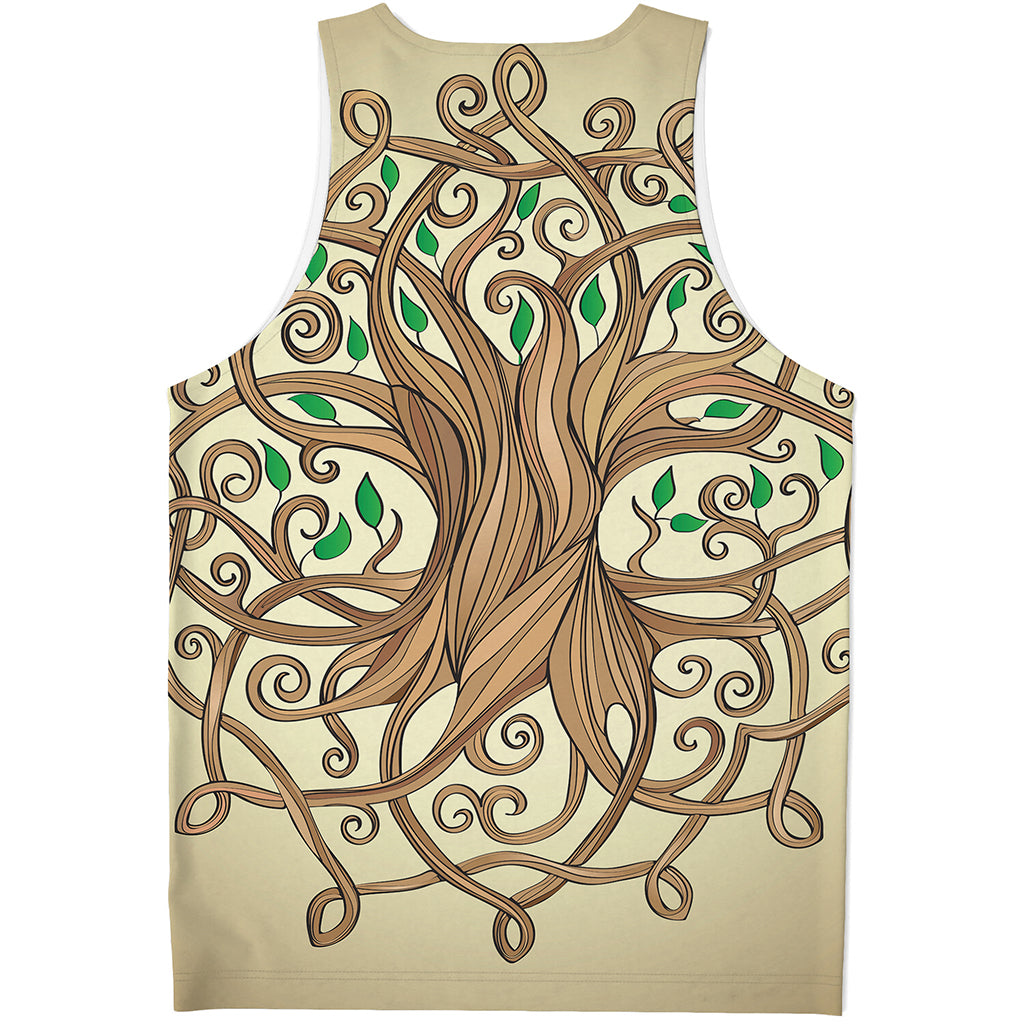 Tree Of Life Celtic Symbol Print Men's Tank Top