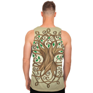 Tree Of Life Celtic Symbol Print Men's Tank Top