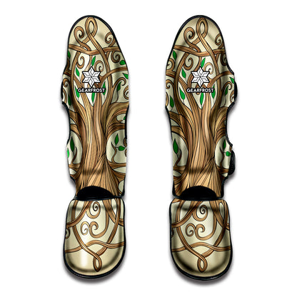 Tree Of Life Celtic Symbol Print Muay Thai Shin Guard