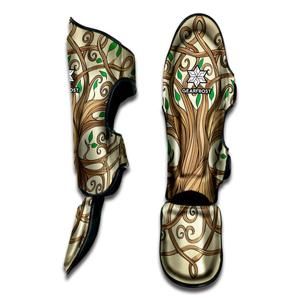 Tree Of Life Celtic Symbol Print Muay Thai Shin Guard