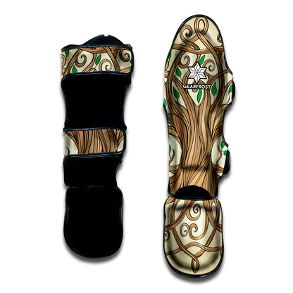 Tree Of Life Celtic Symbol Print Muay Thai Shin Guard