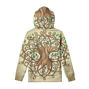 Tree Of Life Celtic Symbol Print Pullover Hoodie