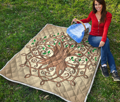 Tree Of Life Celtic Symbol Print Quilt