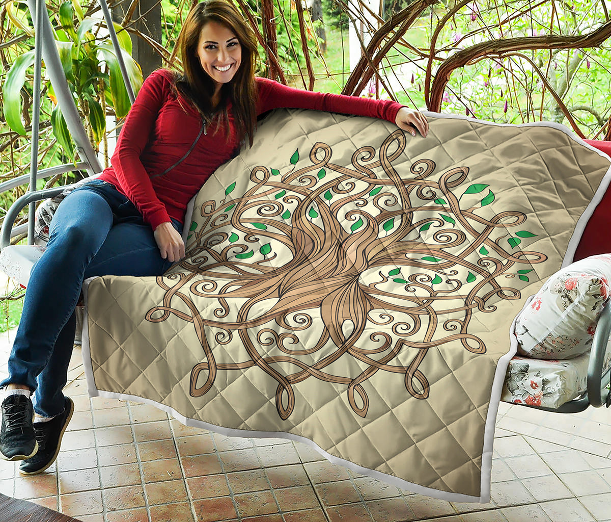 Tree Of Life Celtic Symbol Print Quilt