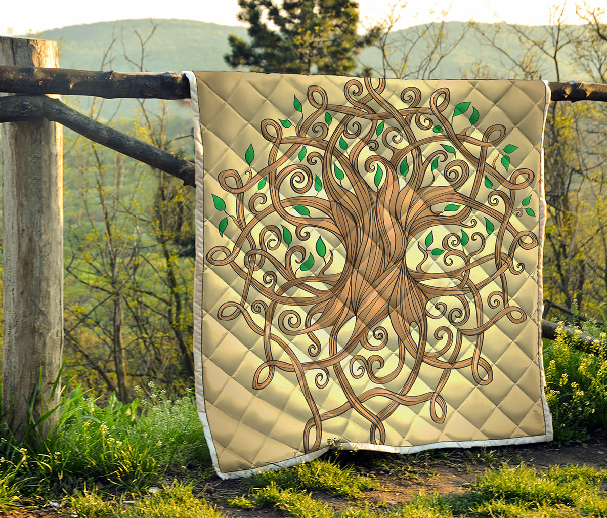 Tree Of Life Celtic Symbol Print Quilt