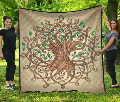 Tree Of Life Celtic Symbol Print Quilt