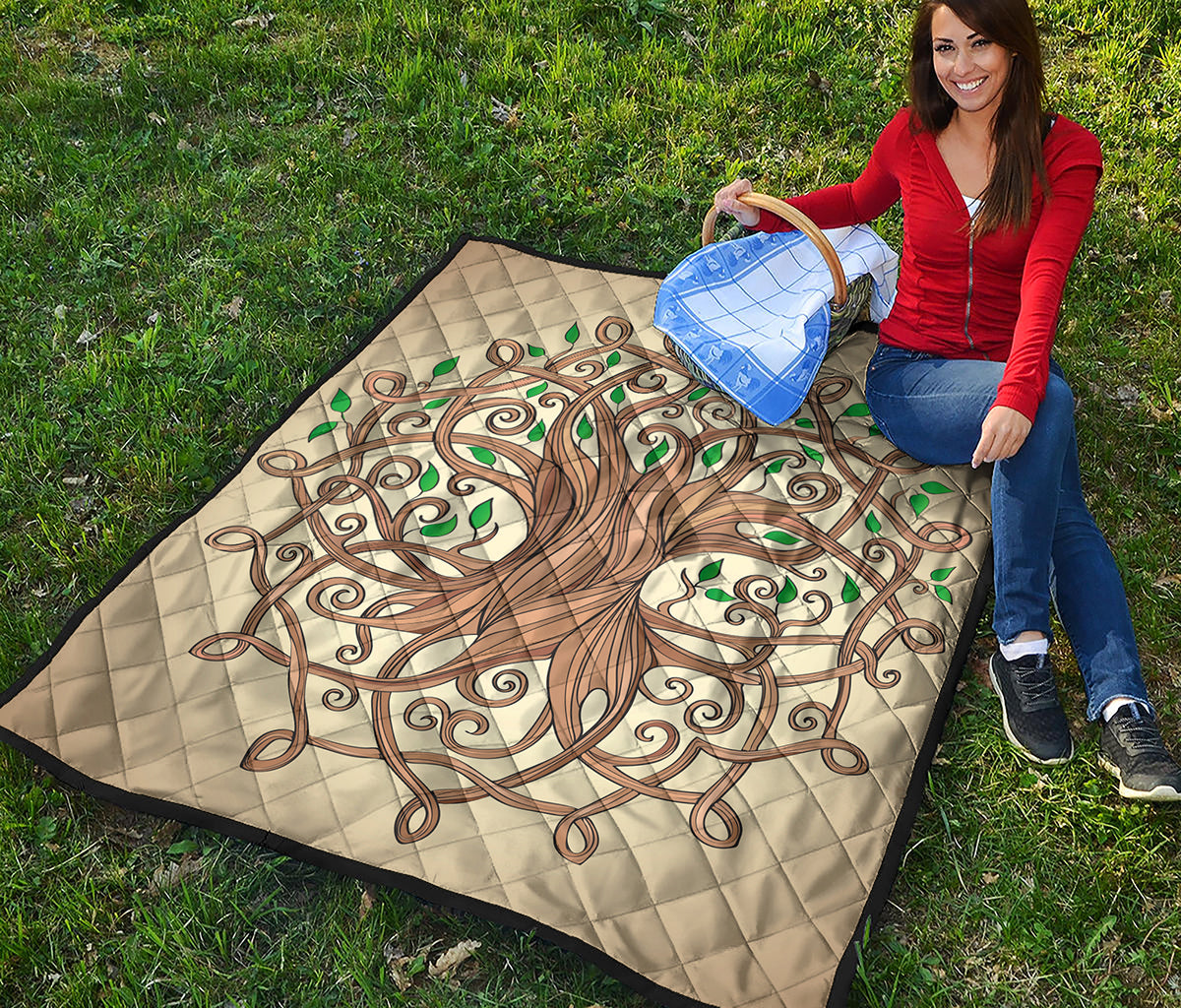 Tree Of Life Celtic Symbol Print Quilt