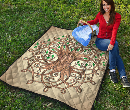 Tree Of Life Celtic Symbol Print Quilt