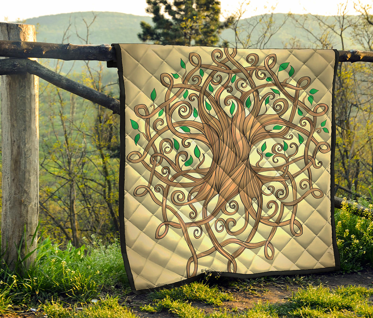 Tree Of Life Celtic Symbol Print Quilt