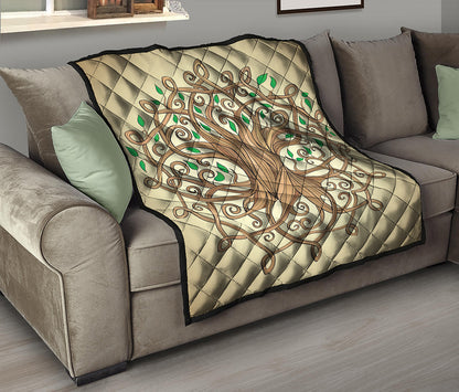 Tree Of Life Celtic Symbol Print Quilt