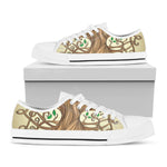 Tree Of Life Celtic Symbol Print White Low Top Shoes