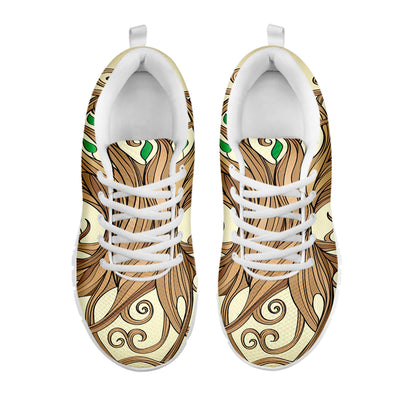 Tree Of Life Celtic Symbol Print White Sneakers