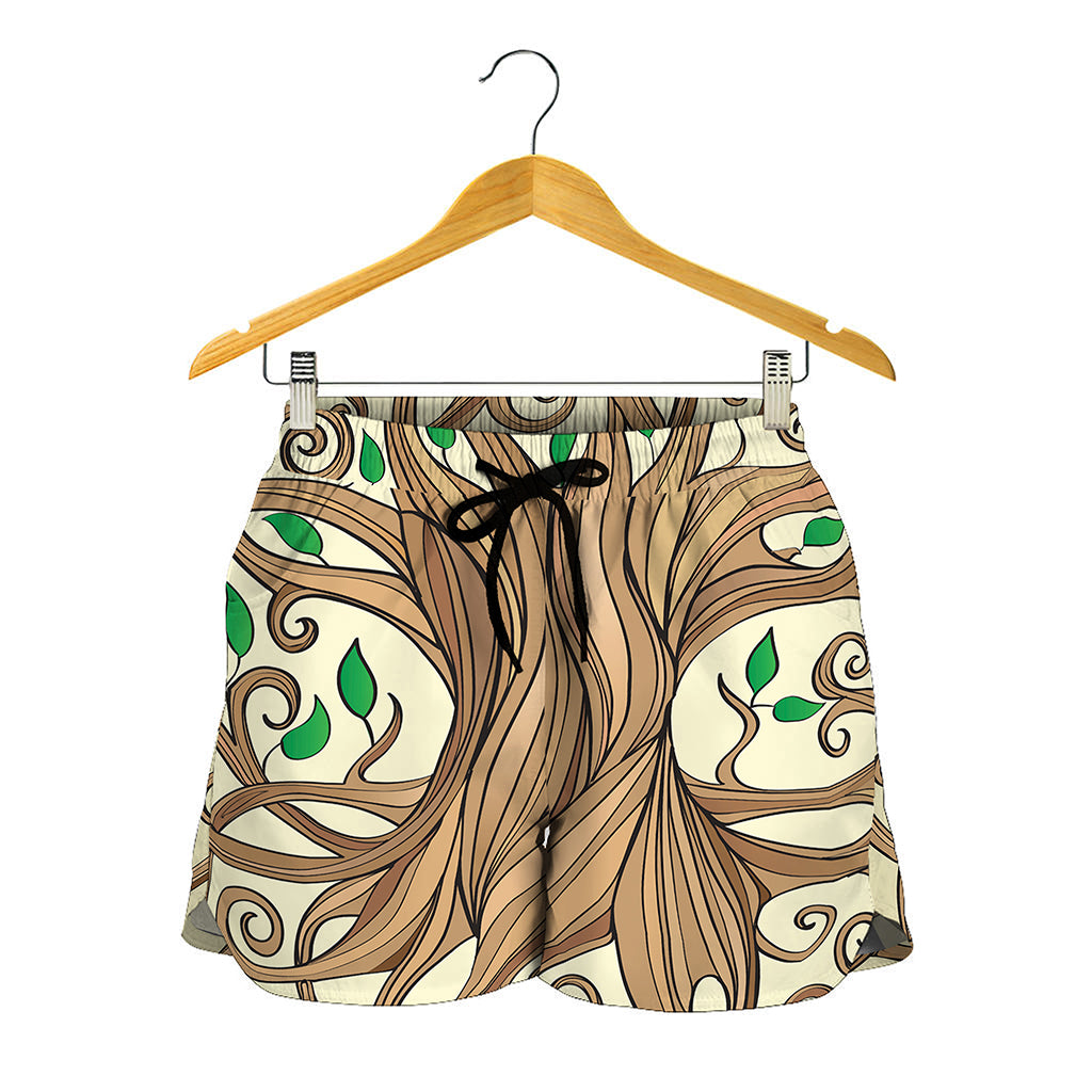 Tree Of Life Celtic Symbol Print Women's Shorts