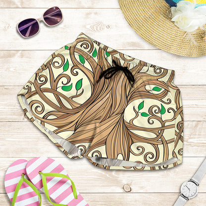 Tree Of Life Celtic Symbol Print Women's Shorts