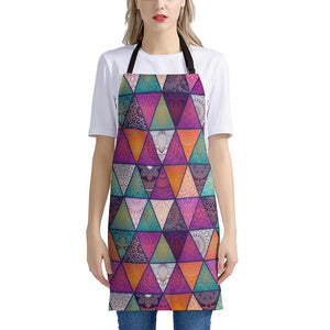 Triangle Bohemian Mandala Pattern Print Apron