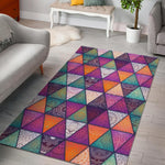 Triangle Bohemian Mandala Pattern Print Area Rug GearFrost