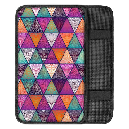 Triangle Bohemian Mandala Pattern Print Car Center Console Cover