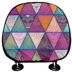 Triangle Bohemian Mandala Pattern Print Car Headrest Covers