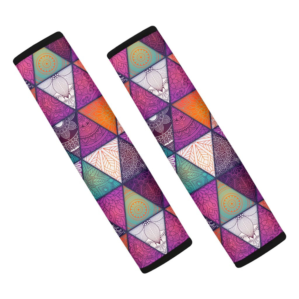 Triangle Bohemian Mandala Pattern Print Car Seat Belt Covers