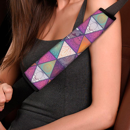 Triangle Bohemian Mandala Pattern Print Car Seat Belt Covers