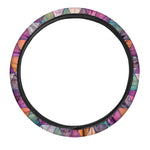 Triangle Bohemian Mandala Pattern Print Car Steering Wheel Cover