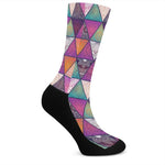 Triangle Bohemian Mandala Pattern Print Crew Socks