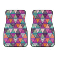 Triangle Bohemian Mandala Pattern Print Front Car Floor Mats