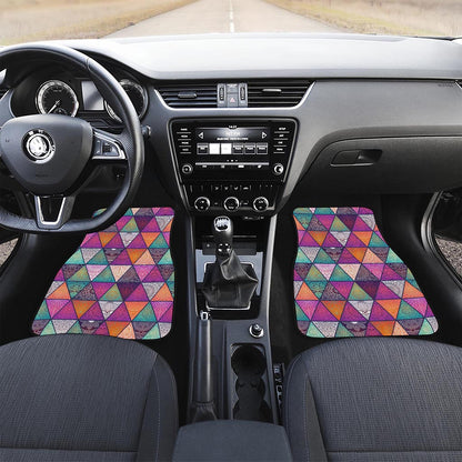 Triangle Bohemian Mandala Pattern Print Front Car Floor Mats