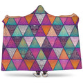 Triangle Bohemian Mandala Pattern Print Hooded Blanket