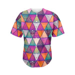 Triangle Bohemian Mandala Pattern Print Men's Baseball Jersey