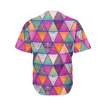 Triangle Bohemian Mandala Pattern Print Men's Baseball Jersey