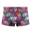 Triangle Bohemian Mandala Pattern Print Men's Boxer Briefs
