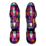 Triangle Bohemian Mandala Pattern Print Muay Thai Shin Guard
