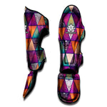 Triangle Bohemian Mandala Pattern Print Muay Thai Shin Guard