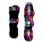 Triangle Bohemian Mandala Pattern Print Muay Thai Shin Guard
