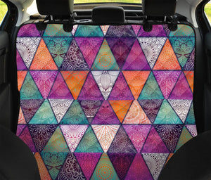 Triangle Bohemian Mandala Pattern Print Pet Car Back Seat Cover