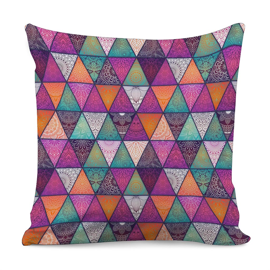 Triangle Bohemian Mandala Pattern Print Pillow Cover