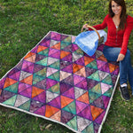 Triangle Bohemian Mandala Pattern Print Quilt