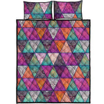 Triangle Bohemian Mandala Pattern Print Quilt Bed Set