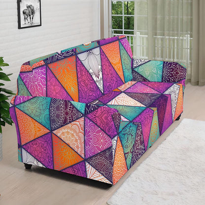 Triangle Bohemian Mandala Pattern Print Sofa Cover