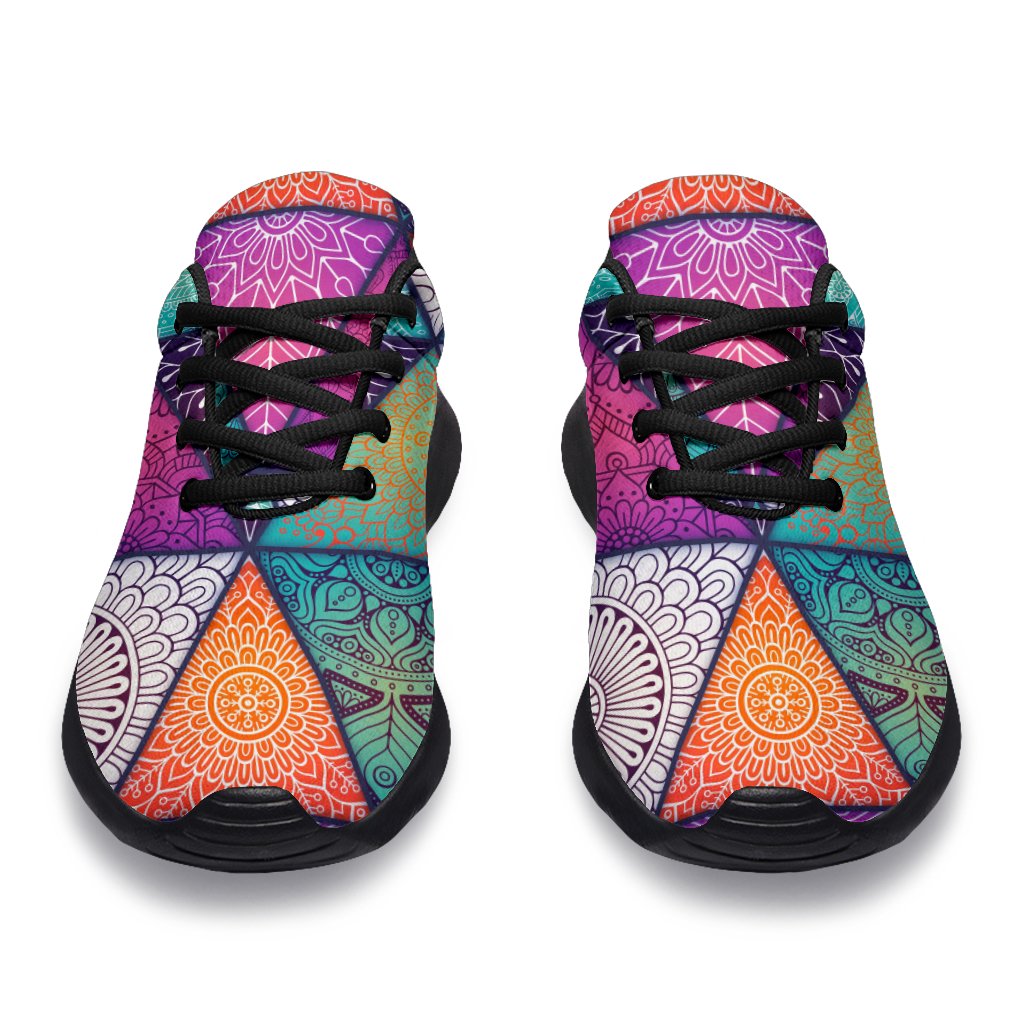 Triangle Bohemian Mandala Pattern Print Sport Shoes GearFrost