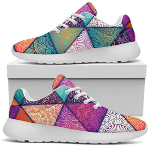 Triangle Bohemian Mandala Pattern Print Sport Shoes GearFrost