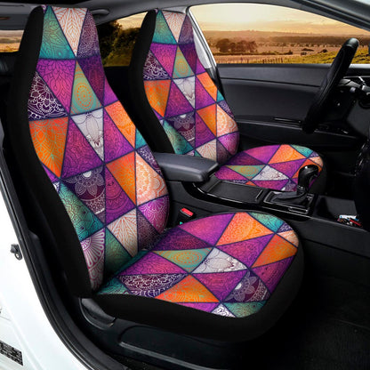 Triangle Bohemian Mandala Pattern Print Universal Fit Car Seat Covers
