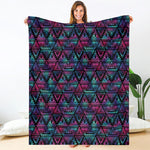 Triangle Ethnic Navajo Pattern Print Blanket
