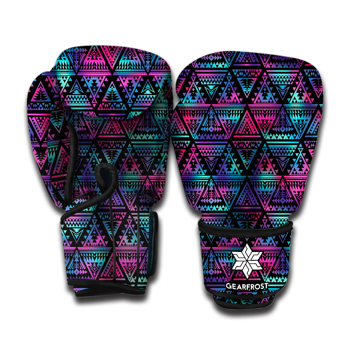 Triangle Ethnic Navajo Pattern Print Boxing Gloves