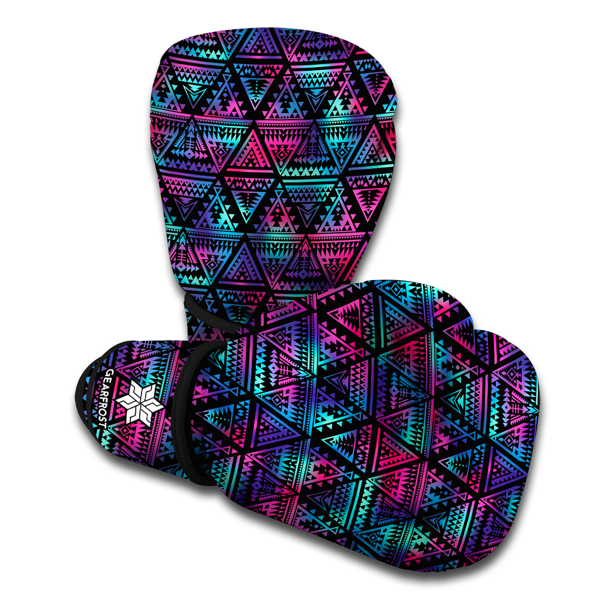 Triangle Ethnic Navajo Pattern Print Boxing Gloves