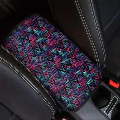 Triangle Ethnic Navajo Pattern Print Car Center Console Cover