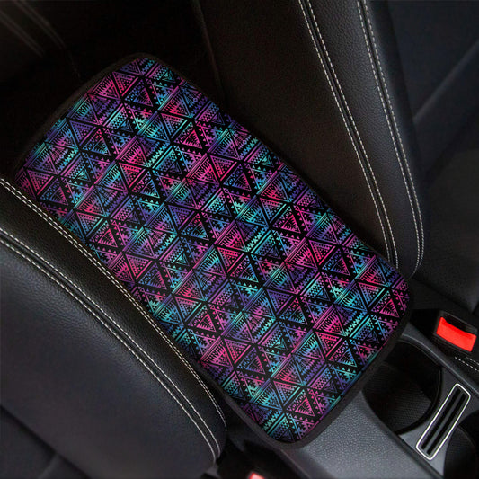 Triangle Ethnic Navajo Pattern Print Car Center Console Cover